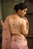 Pink Designer Embroidered Silk Saree with Floral Work Wedding Wear