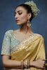 Luxury Mustard Gold Embroidered Saree with Designer Blouse