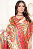 White Multicolor Printed Saree with Paisley Design Saree
