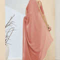 Dusty Rose Designer Saree Pearl Lace Border Ready To Wear