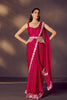Designer Rani Pink Embroidered Silk Saree with Jacket Blouse