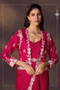 Designer Rani Pink Embroidered Silk Saree with Jacket Blouse