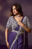Designer Purple Silk Saree with Heavy Stone Work Blouse