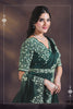 Dark Green Embroidered Designer Saree with Matching Blouse