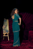 Teal Green Georgette Saree with Embroidered Border Designer Saree