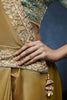 Luxury Mustard Gold Embroidered Saree with Designer Blouse
