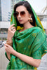 Elegant Yellow Green Banarasi Silk Saree and Designer Border