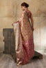 Royal Beige Banarasi Silk Saree with Pink Zari Border Floral Weaving Saree