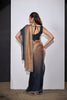 Elegant Black Copper Dual Tone Saree with Designer Border