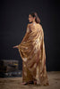 Bronze Gold Tissue Silk Saree with Zari Polka Butti Work