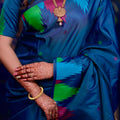 Royal Peacock Blue Soft Silk Saree Multicolor Designer Border Rich Zari Pallu