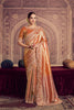 Orange Banarasi Silk Saree with Heavy Designer Blouse