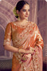 Orange Banarasi Silk Saree with Heavy Designer Blouse