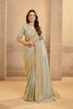  Beige Silk Saree with Golden Embroidery and Designer Blouse