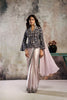 Lavender Saree Heavy Embroidered Navy Blue Blouse Ready To Wear 