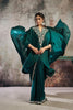 Green Designer Saree Statement Kaftan Style Blouse Ready To Wear 
