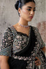 Designer Black Embroidered Saree with Heavy Blouse Ready To Wear