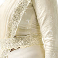 Off White Organza Saree Sequin Embroidered Border Designer Saree