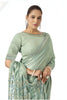 Mint Green Shimmer Saree Sequin Embroidered Net Pallu