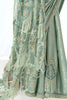 Mint Green Shimmer Saree Sequin Embroidered Net Pallu