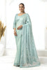 Mint Green Embroidered Organza Silk Saree with Designer Blouse 