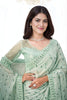 Sea Green Sequin Embroidered Designer Saree with Blouse