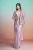  Lavender Satin Designer Saree with Stylish Embroidered Jacket 