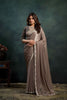 Grey Designer Georgette Saree with Silver Embroidered Border 