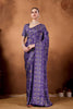 Purple Bandhani Floral Print Saree Designer Saree