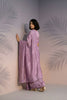 Pastel Lavender Silk Saree with Embroidered Border Designer Blouse