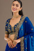 Royal Blue Silk Saree Heavy Zari Embroidered Border  Designer Blouse