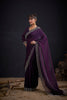 Wine Purple Silk Saree with Designer Embroidered Border