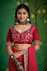 Red Bandhani Saree and Designer Blouse Festive Wear