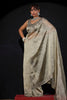  Gold Shimmer Silk Saree Heavy Zari Stone Embroidered Border
