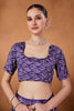Purple Bandhani Floral Print Saree Designer Saree
