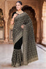 Luxury Black Georgette Designer Saree Heavy Embroidery for Wedding