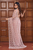 Elegant Blush Pink Sequins Embroidered Net Saree with Designer Blouse