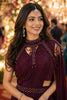 Wine Purple Designer Saree with Embellished Blouse