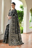 Black Cotton Silk Saree Traditional Woven Design and Rich Border