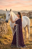 Wine Purple Designer Saree with Embroidered Lace Border and Blouse