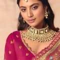 Rani Pink Paithani Silk Saree Multicolor Zari Weaving Saree