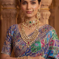 Royal Multicolor Patola Silk Saree Woven Design Traditional Saree