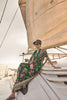 Green Floral Printed Silk Saree with Designer Border Festive Saree