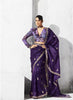 Designer Purple Silk Saree Blouse Party  Wear