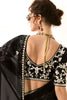 Black Organza Saree with Embroidered Designer Blouse Sequin Work