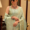 Mint Green Banarasi Silk Saree with Zari Weaving Saree