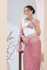 Dusty Rose Pink Floral Printed Saree Casual Saree