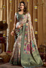 Mint Green Multicolor Banarasi Silk Saree with Traditional Woven Motifs 