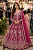 Luxurious Rani Pink Heavy Embroidered Floor Length Gown with Designer Net Dupatta for Wedding