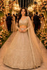 Elegant Beige Net Embroidered Bridal Lehenga Choli with Designer Dupatta for Wedding 